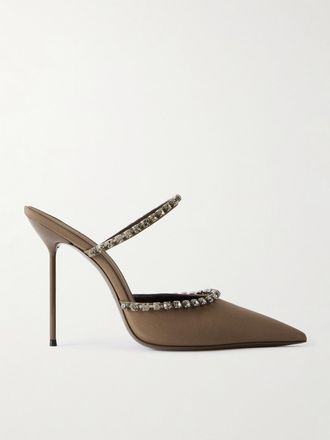 PARIS TEXAS D&eacute;collet&eacute; In Cr&ecirc;pe Con Cristalli Lidia - Marrone