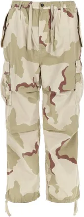 Amish Beige Camouflage Oversized Pockets Cargo Pants