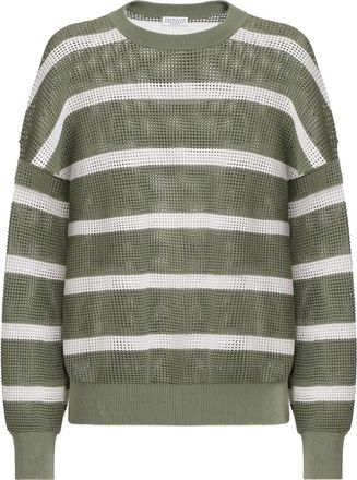 Brunello Cucinelli Striped sweater in Green at Nordstrom, Size Xx-Small Eu
