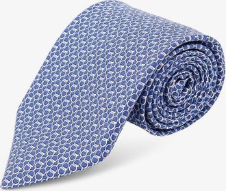 Ferragamo Cravatta in seta con stampa Intreccio - FERRAGAMO - gender_Man
