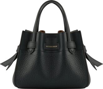 Pourchet Tassen, Dames, Blauw, ONE Size, Leer, Nano Handtas