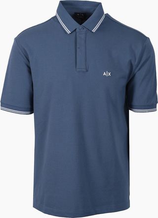 A|X Armani Exchange Mens ARMANI EXCHANGE POLO SHIRT CHINA BLUE - Size: 40