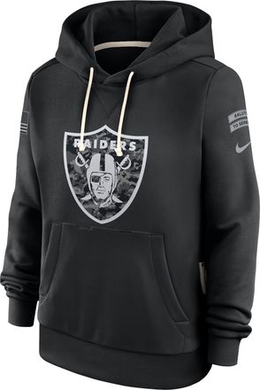 Nike Las Vegas Raiders Salute to Service Sideline Nike Womens Dri-FIT NFL Pullover Hoodie in Black | 03C300AA2Q-CYB