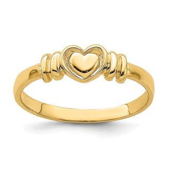 Diamond2Deal 14k Yellow Gold Polished Heart Ring