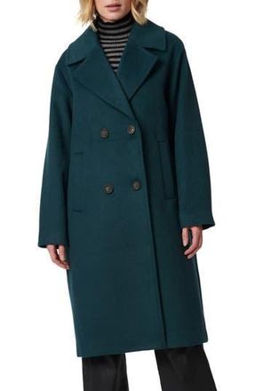 Bernardo Relaxed Double Breasted Coat in Teal at Nordstrom Rack, Size X-Large