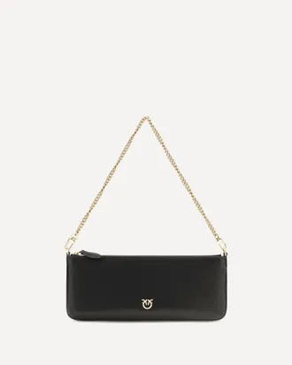 Pinko Horizontal Flat leather Shoulder Bag Female UNI
