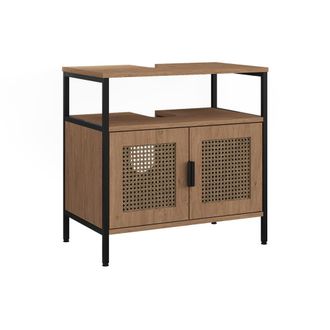 Vicco Mueble Bajo Lavabo Linara, Roble/negro, 60 X 59 Cm, Vicco