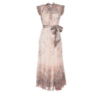 Zimmermann Midi Dresses, female, Pink, Size: L Alchemy Flutter Dress