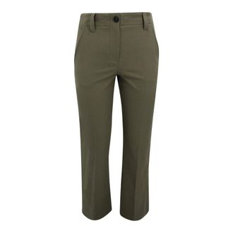 Brunello Cucinelli Brunello Cucinelli, Cropped Trousers, female, Green, Size: XS Cropped Trousers
