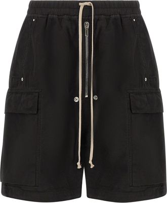 Rick Owens Black Relaxed Drawstring Shorts