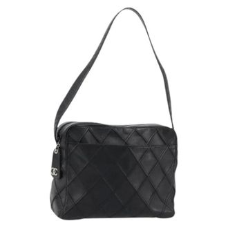 Chanel Pre-owned Shoulder Bags, female, Black, Size: ONE SIZE Pre-owned Vintage Shoulder Bag