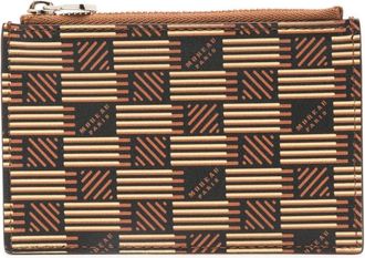 Moreau logo-stamp leather wallet - women - Calf Leather - One Size - Brown