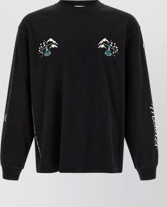 Moncler cotton printed long-sleeve t-shirt
