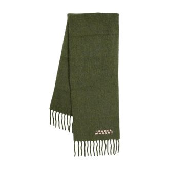 Isabel Marant Firny Scarf - Dames - Wintersjaals - Groen - ONE Size - Wol - Accessoires