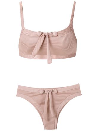 Amir Slama front tie detail bikini set - Gold