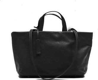Generic Compatible For Womens Oil Wax Leather Large Capacity Handbag Cowhide(Black)