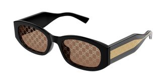 Gucci GG2068SA Asian Fit 004 Womens Sunglasses Black Size 55