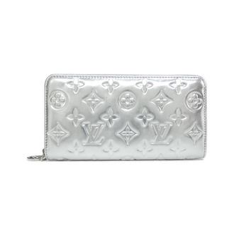 Louis Vuitton Silver Leather Long Wallet (Bi-Fold) (Pre-Owned)