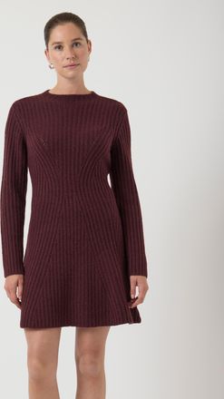 Y.A.S Strickkleid Y.A.S YASDOLLY LS KNIT DRESS S. NOOS, Damen, Gr. XL, N-Gr, rot (port royale), Strick, Obermaterial: 53% Polyester, 21% Polyacryl, 10% Woll
