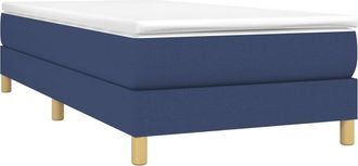 vidaXL Estructura De Cama Sin Colch&oacute;n Tela Azul 100x200 Cm Vidaxl