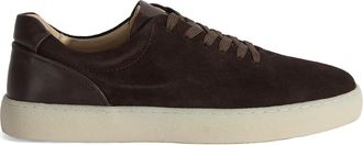 Desa Man Slip-Ons - Suede Upper, Leather Lining, Elastic Laces, Flat Heel, Breathable | Brown - 45