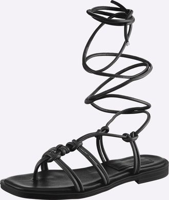 Heine Sandale HEINE, Damen, Gr. 36, schwarz, Synthetik, Schuhe Sandale