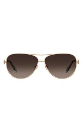 Kate Spade New York melly 60mm gradient pilot sunglasses in Gold/Brown Sf at Nordstrom