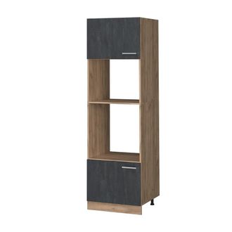 Vicco Armario Para Microondas R-line, Hormig&oacute;n Negro, 60 Cm, Vicco