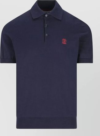Brunello Cucinelli cotton polo shirt featuring logo design