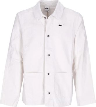 Nike Unlined Chore Coat Jacket - Heren - Trainingsjackets - Wit - XL - Katoen - Fitness