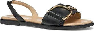 Geox Schoenen, Dames, Zwart, 38 EU, Leer, Naileen Sandalen