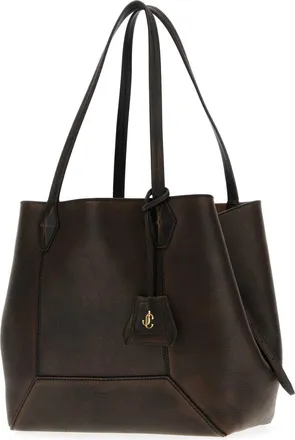 Jimmy Choo London Womens Leather Tote Brown