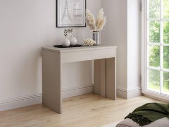 Vente-Unique Extendable Console Dining Table Seats 12 - 6 Extensions - Beige