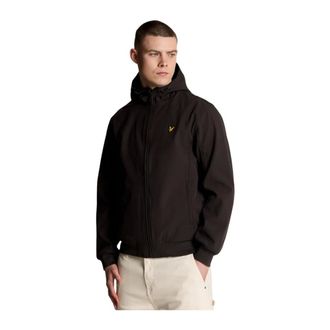 Lyle & Scott Mesh Back Softshell Jacket - Heren - Jassen - Zwart - Maat: XL Leer