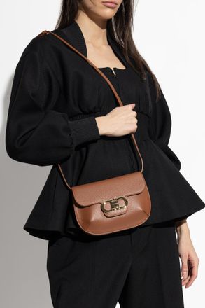 Ferragamo Leather Shoulder Bag, Womens, Brown