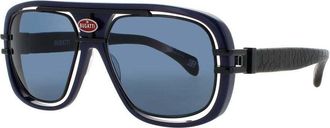 Bugatti Mens Blue Rectangular Sunglasses 07DKBLUBK