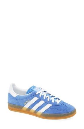 adidas Gazelle Indoor Sneaker in Blue/White/Gold at Nordstrom Rack, Size 8.5