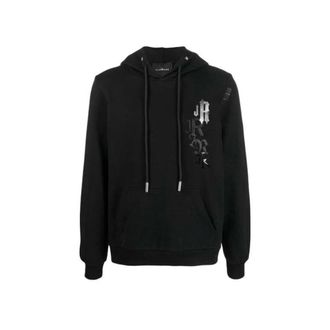 John Richmond Hoodies, male, Black, Size: S Felpa