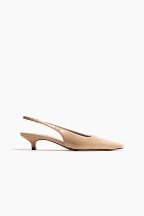 H&M Kitten-heeled Slingbacks in Beige at Nordstrom, Size 10