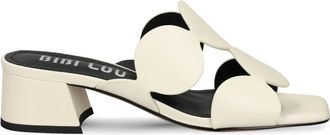 Bibi Lou Mules in pelle 40mm - Bianco