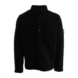 Stone Island Rondgebreide Kleding - Heren - Ronde hals truien - Zwart - M - Wol - Truien & Vesten