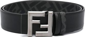 Fendi FF Squared Reversible belt - Black