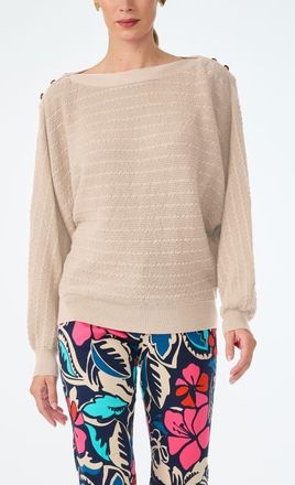 Trina Turk Ima Boatneck Relaxed Sweater in Ecru at Nordstrom, Size X-Small