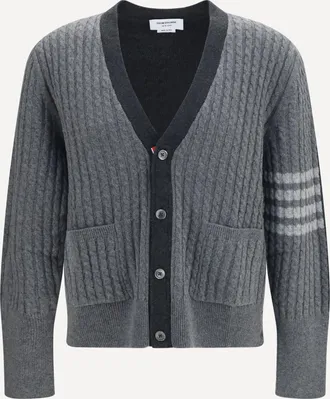 Thom Browne Virgin wool V-neck Cardigan Male 1