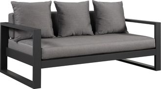 Vente-Unique Sof&aacute; de jard&iacute;n de 3 plazas de aluminio - Antracita - MOLOKAI