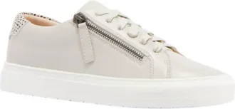 FRANKiE4 Womens Billie Leather Sneakers In Bone / Leopard Spot