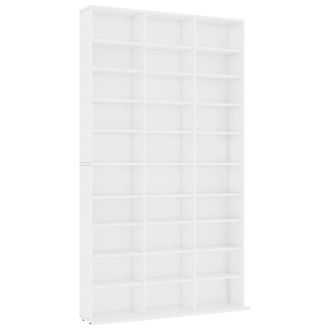 Berkfield Home CD Cabinet White 102x16x177.5 cm Engineered Wood