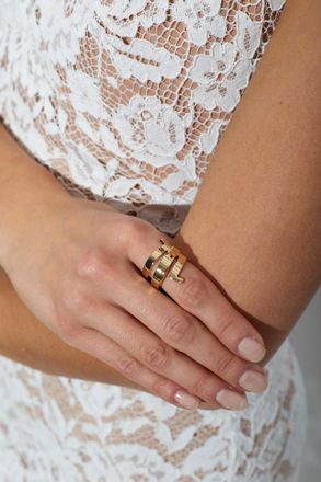 Ferragamo Brass Ring, Womens, Gold