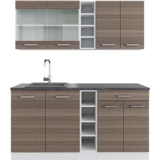 Vicco Cocina Vers&aacute;til R-line, Precioso Gris/blanco, 160 Cm, Et Antracita