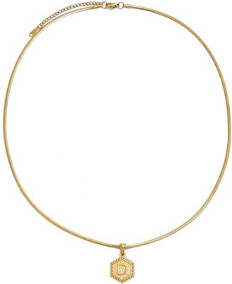 Petit Moments Initial Pendant Necklace in Gold-D at Nordstrom